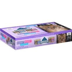 Blue Buffalo Wilderness Pate Kitten Variety Pack With Chicken & Salmon Grain-Free Cat Food