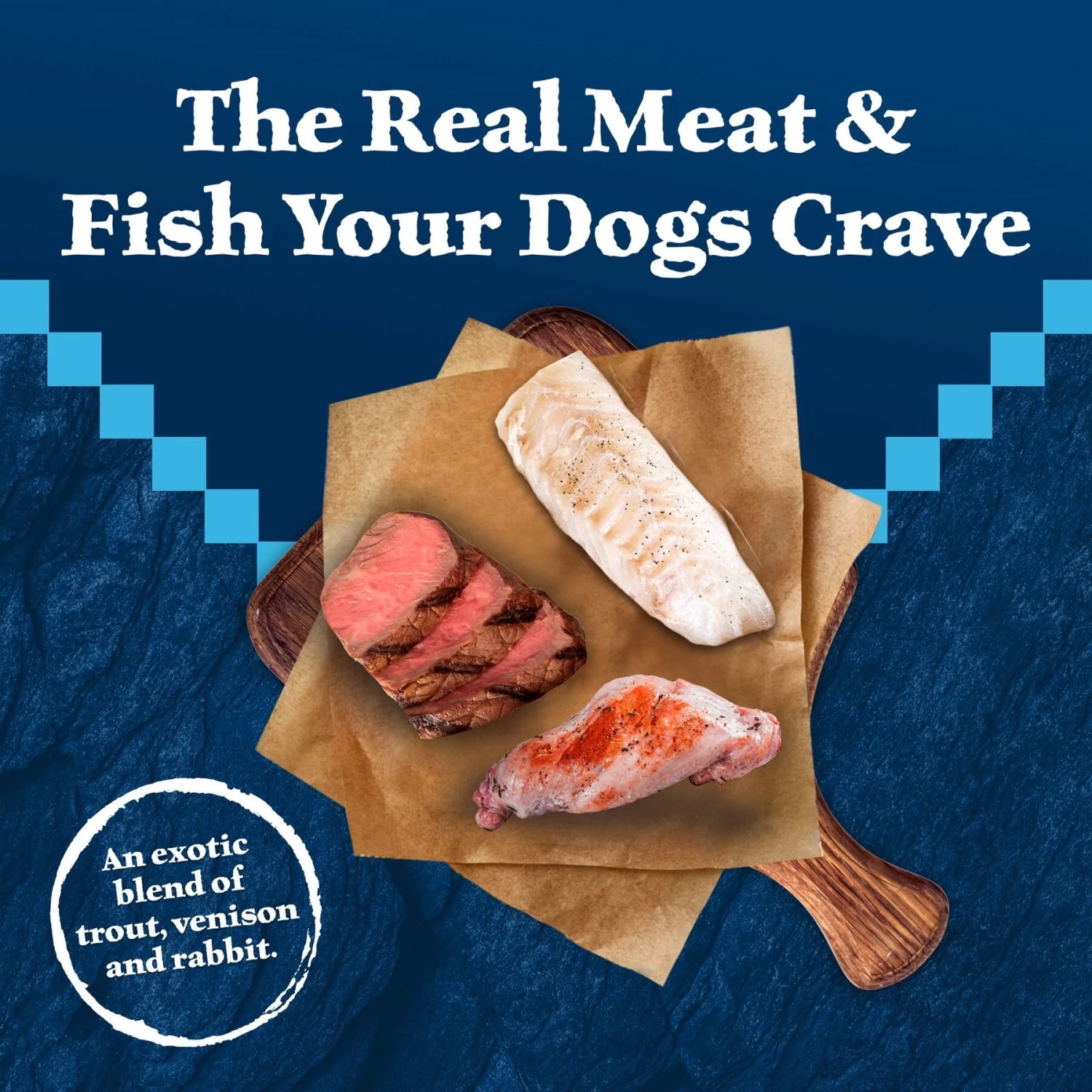 Blue Buffalo Wilderness Snake River Grill Trout, Venison & Rabbit Formula Grain-Free Canned Dog Food - Image 2