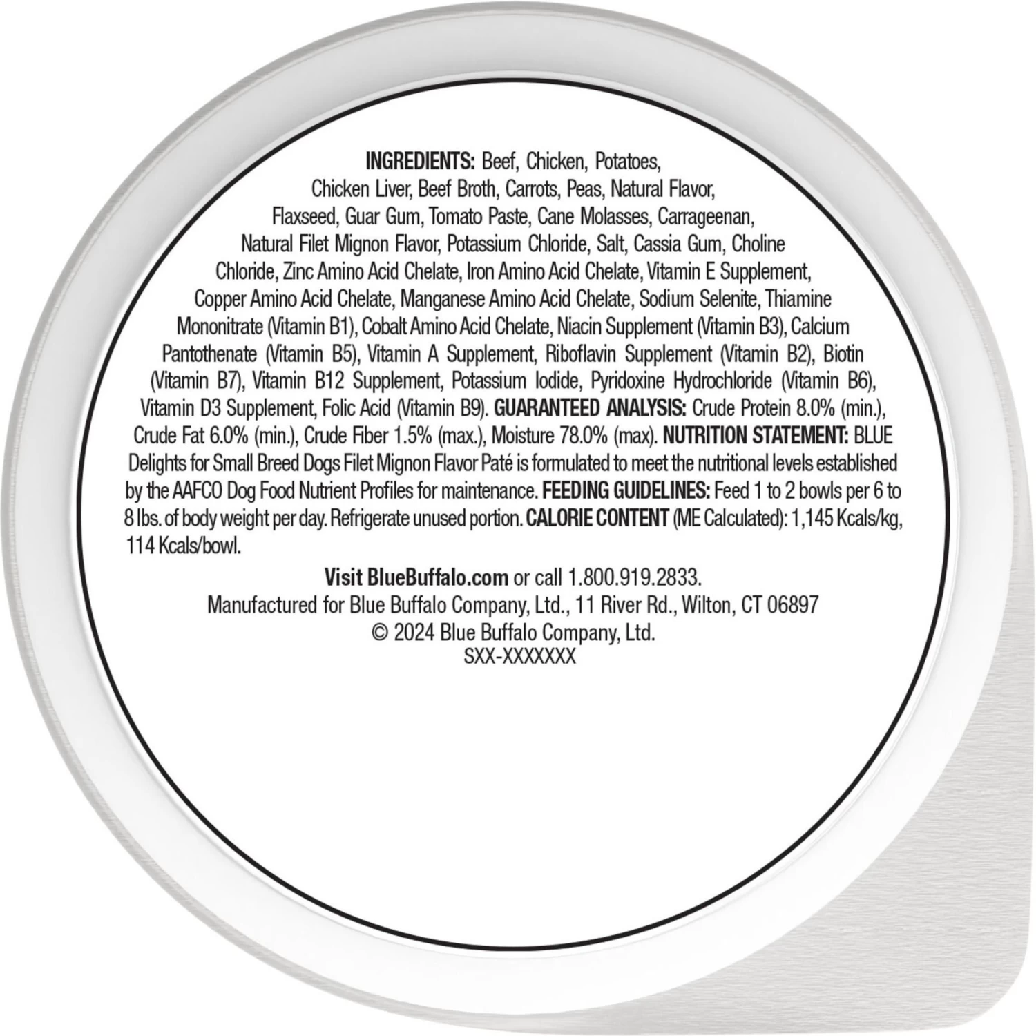 Blue Buffalo Divine Delights Filet Mignon Flavor Pate Dog Food Trays - Image 2