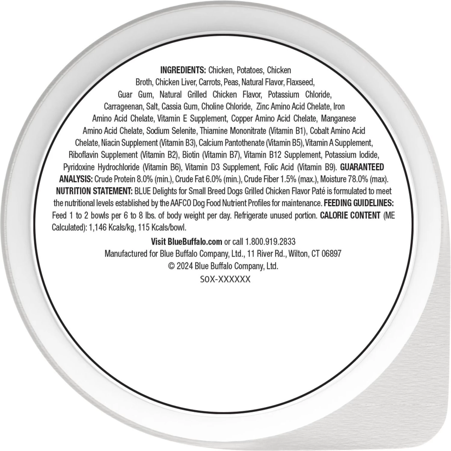 Blue Buffalo Divine Delights Grilled Chicken Flavor Pate Dog Food Trays - Image 2