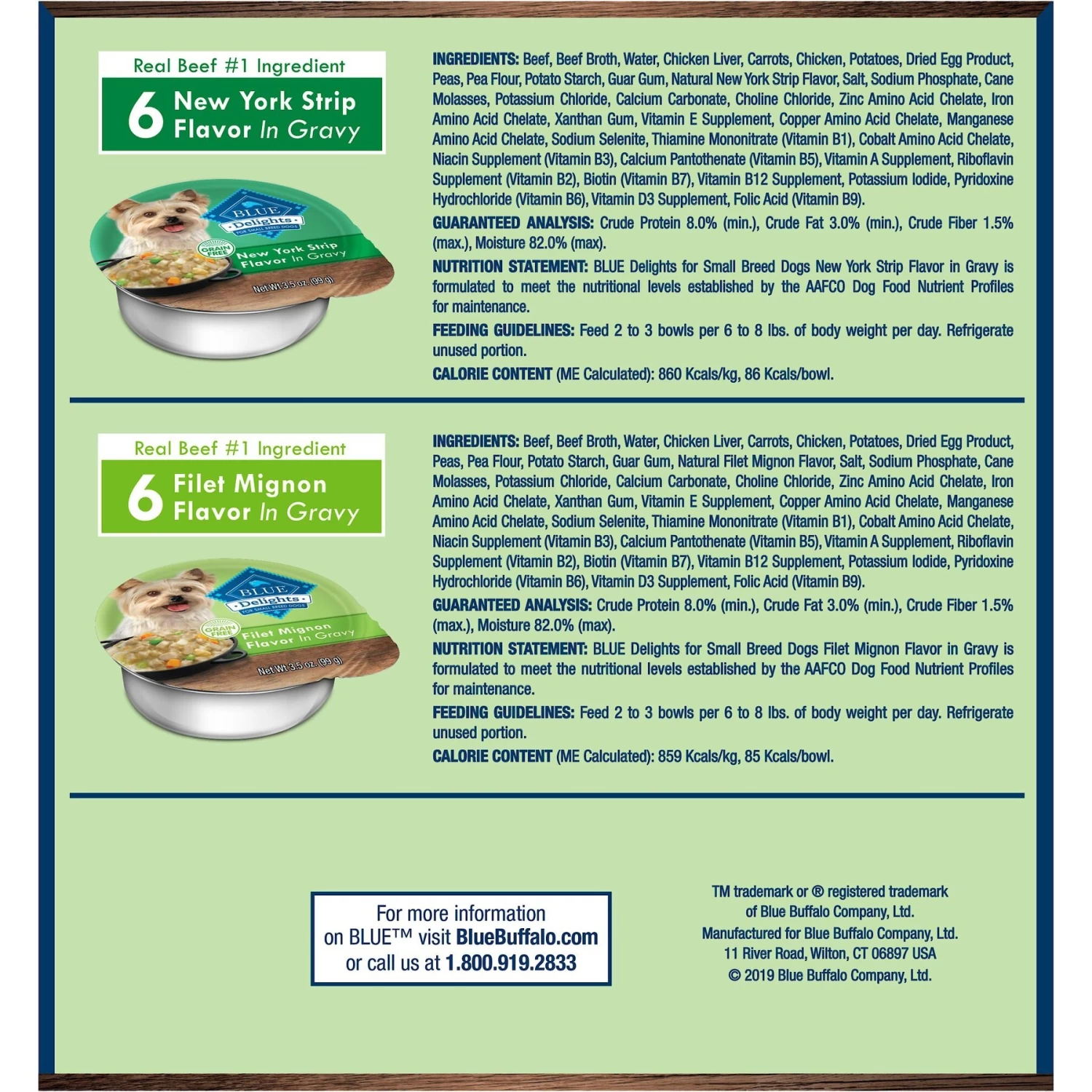 Blue Buffalo Divine Delights Gravy Variety Pack Filet Mignon & NY Strip Flavor Dog Food Trays - Image 2