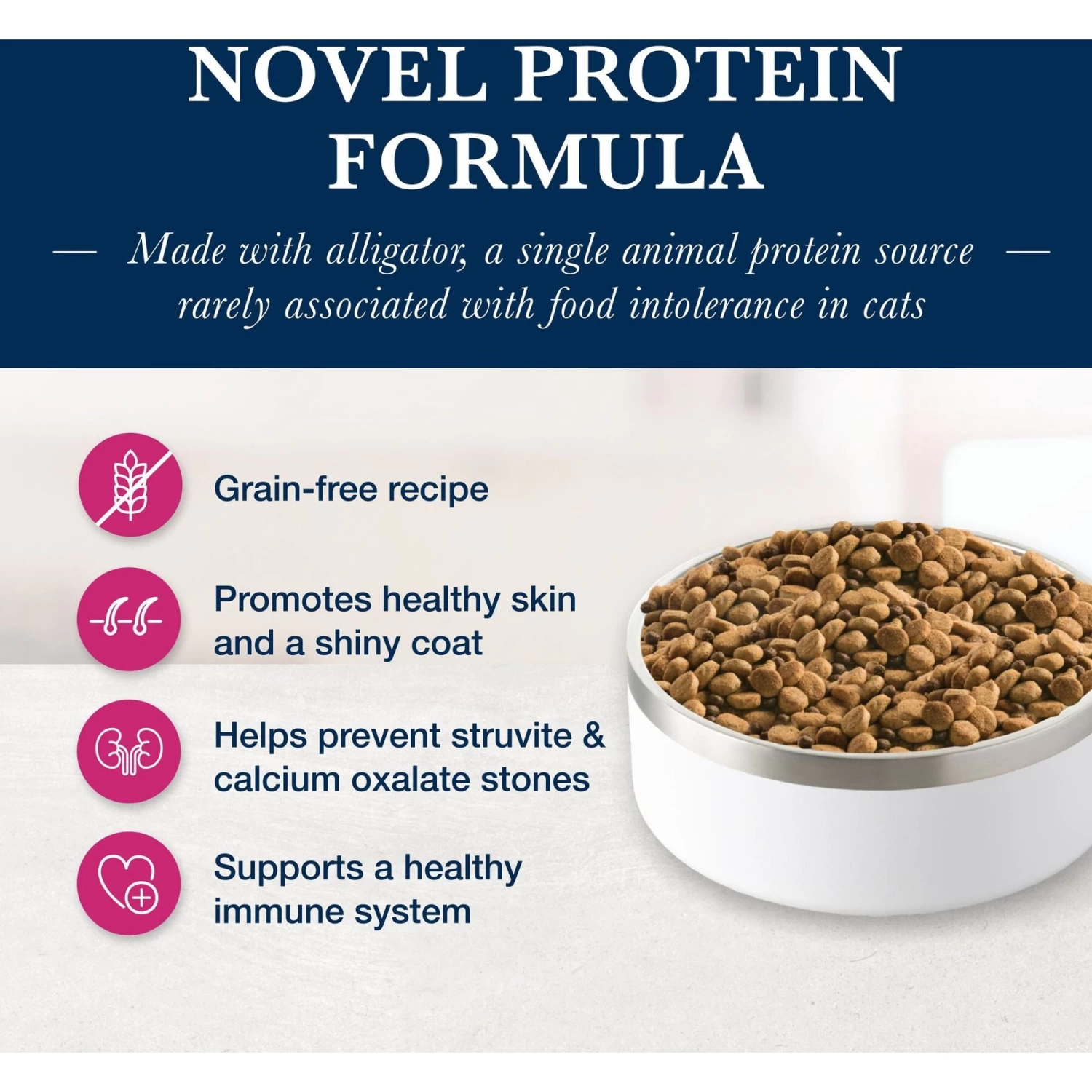 Blue Buffalo Natural Veterinary Diet NP Novel Protein Alligator Grain-Free Dry Cat Food - Image 3