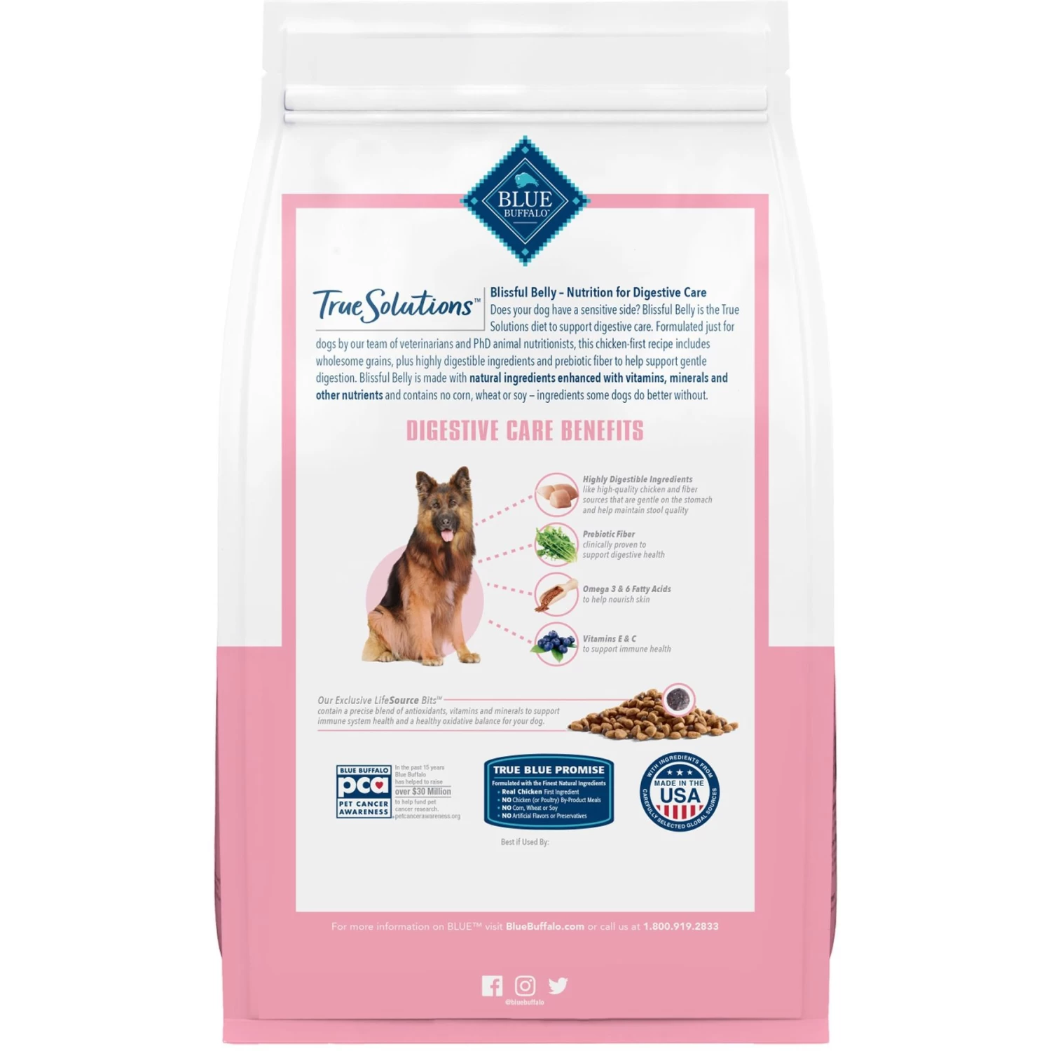Blue Buffalo True Solutions Blissful Belly Digestive Care Formula Dry Dog Food - Image 2