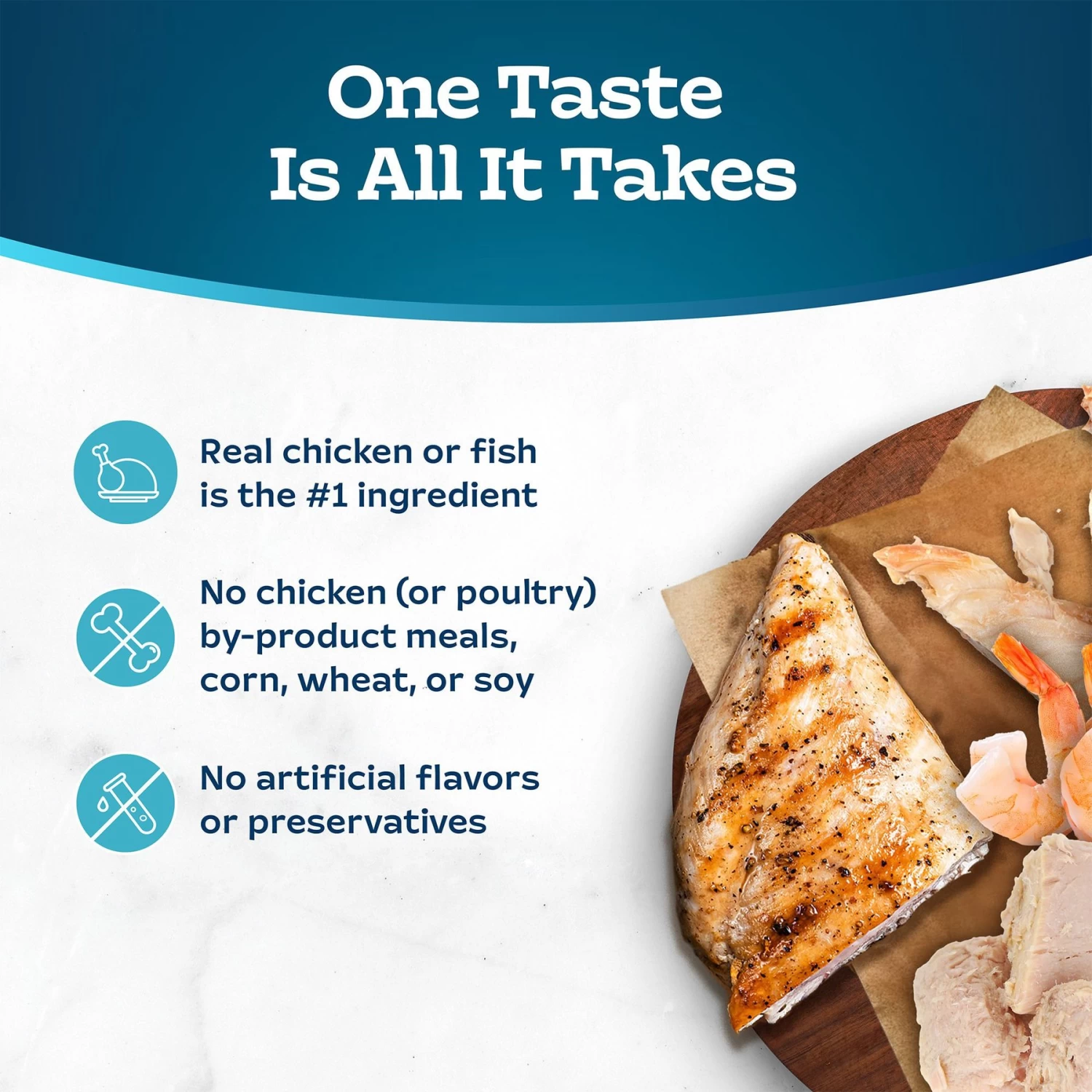 Blue Buffalo Tastefuls Tuna, Chicken, Fish & Shrimp Entrées Variety Pack Flaked Wet Cat Food - Image 6