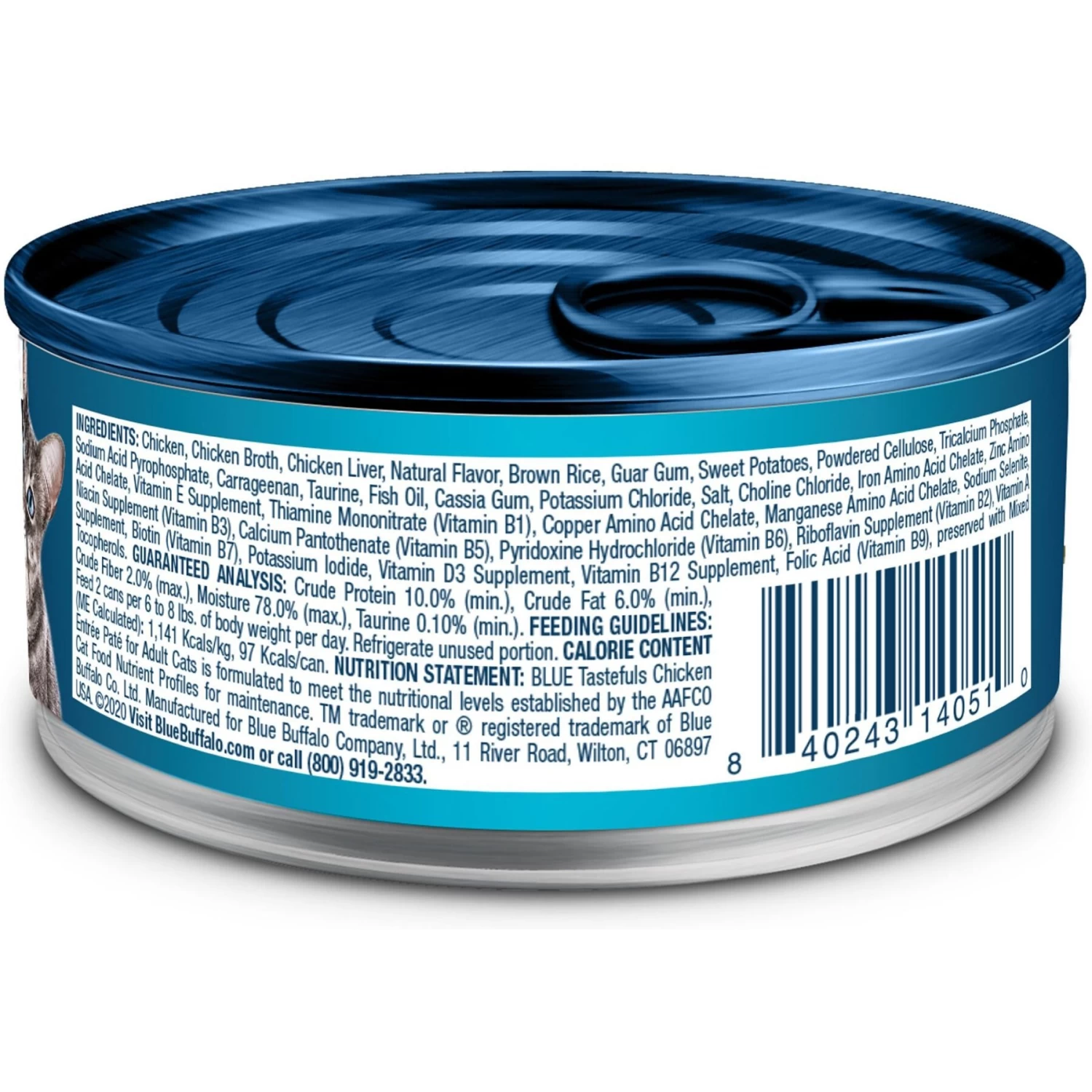 Blue Buffalo Tastefuls Chicken Entrée Kitten Pate Wet Cat Food, 3-oz Can, Case Of 24 - Image 2
