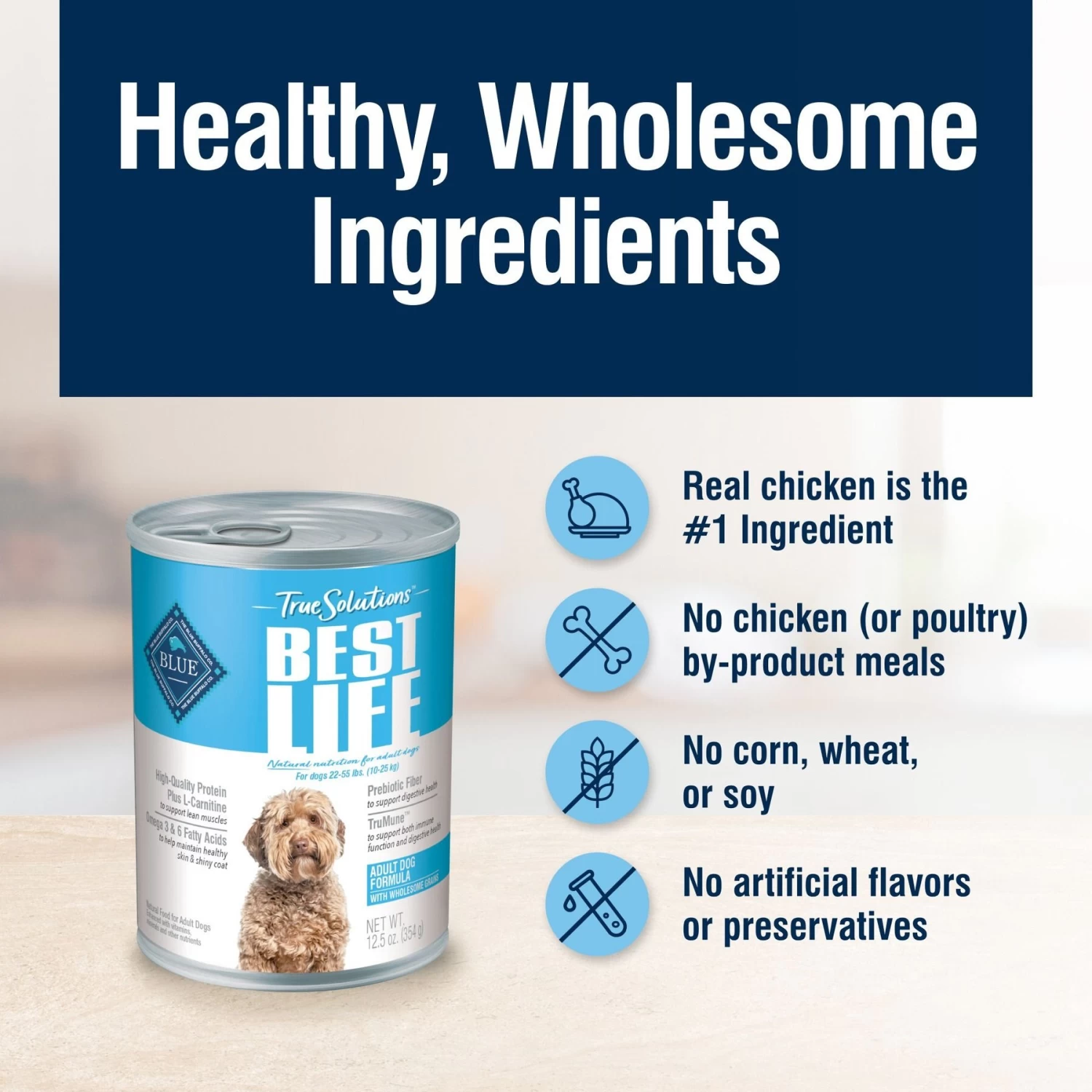 Blue Buffalo True Solutions Best Life Wholesome Grains Medium Breed Adult Wet Dog Food, 12.5-oz Can, Case Of 12 - Image 6