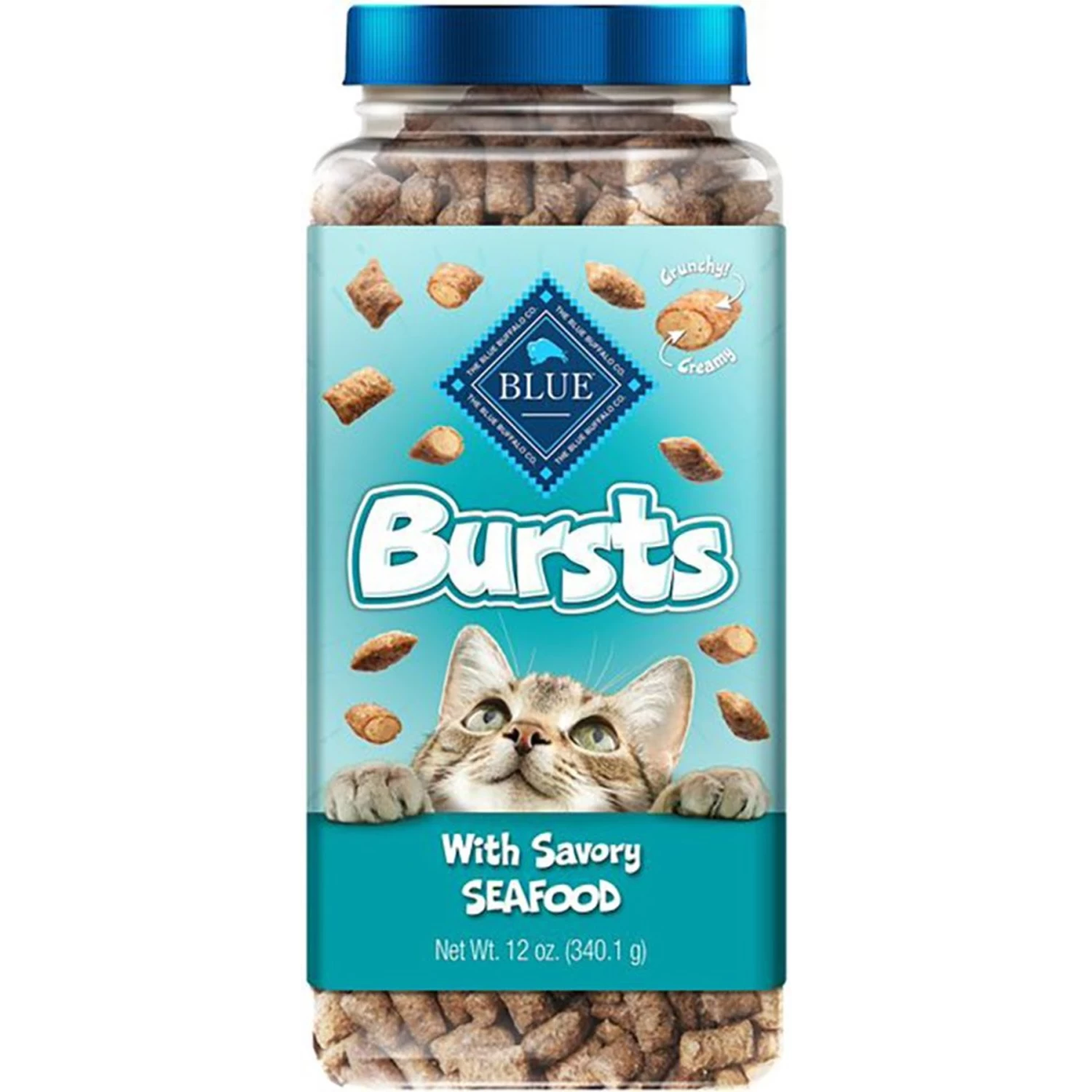 Blue Buffalo Tastefuls Sensitive Stomach Natural Chicken Adult Dry Cat Food & Blue Buffalo Bursts With Savory Seafood Cat Treats - Image 2