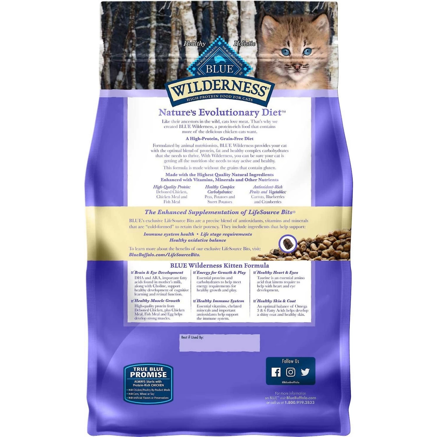 Blue Buffalo Wilderness Kitten Salmon Grain-Free Canned Cat Food & Blue Buffalo Wilderness High Protein Natural Grain-Free Chicken Kitten Dry Cat Food - Image 5