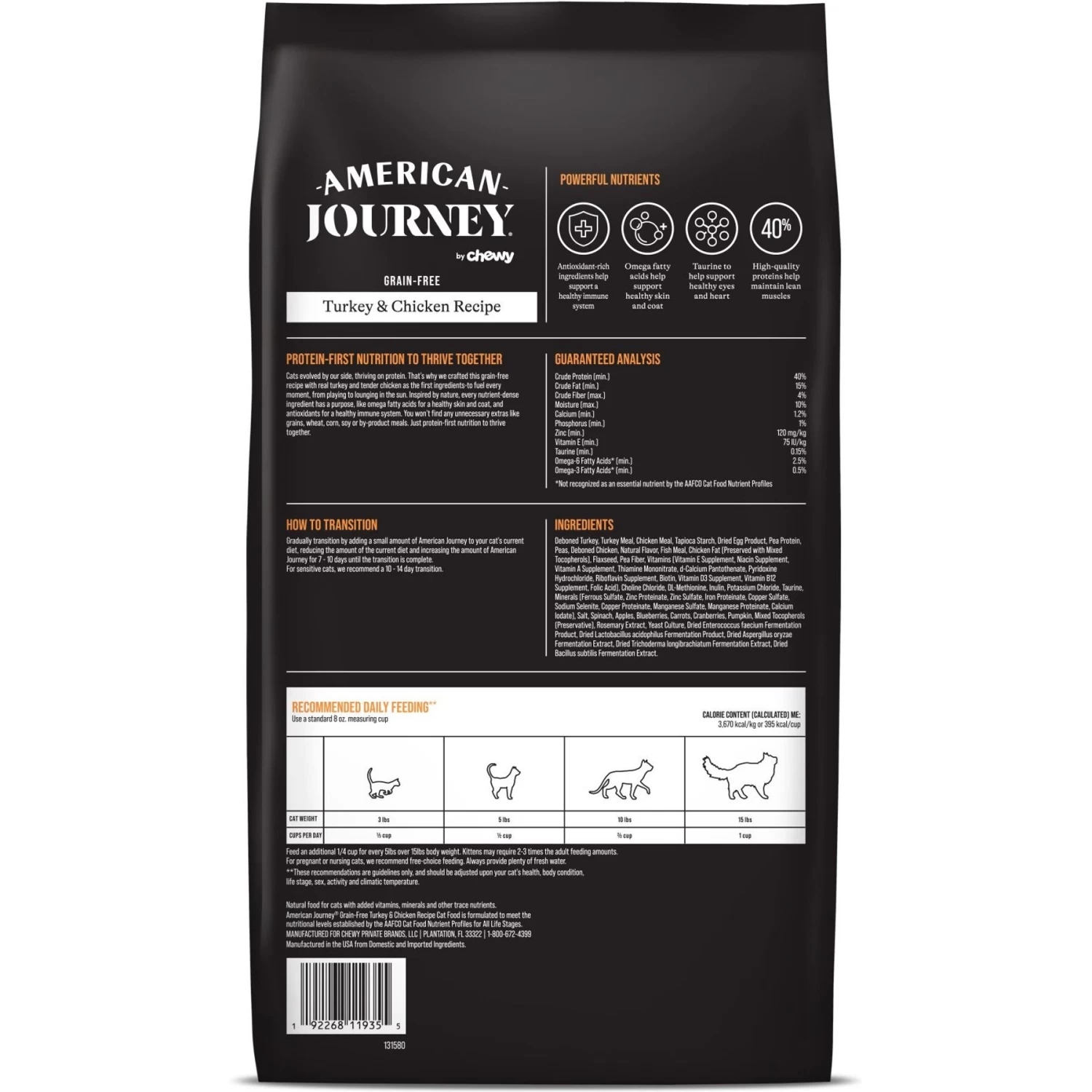 American Journey Turkey & Chicken Recipe Grain-Free Dry Cat Food & Blue Buffalo Wilderness Chicken Recipe Grain-Free Dry Cat Food - Image 3