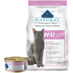 Blue Buffalo Natural Veterinary Diet W+U Weight Management + Urinary Care Grain-Free Wet Cat Food & Blue Buffalo Natural Veterinary Diet W+U Weight Management + Urinary Care Grain-Free Dry Cat Food