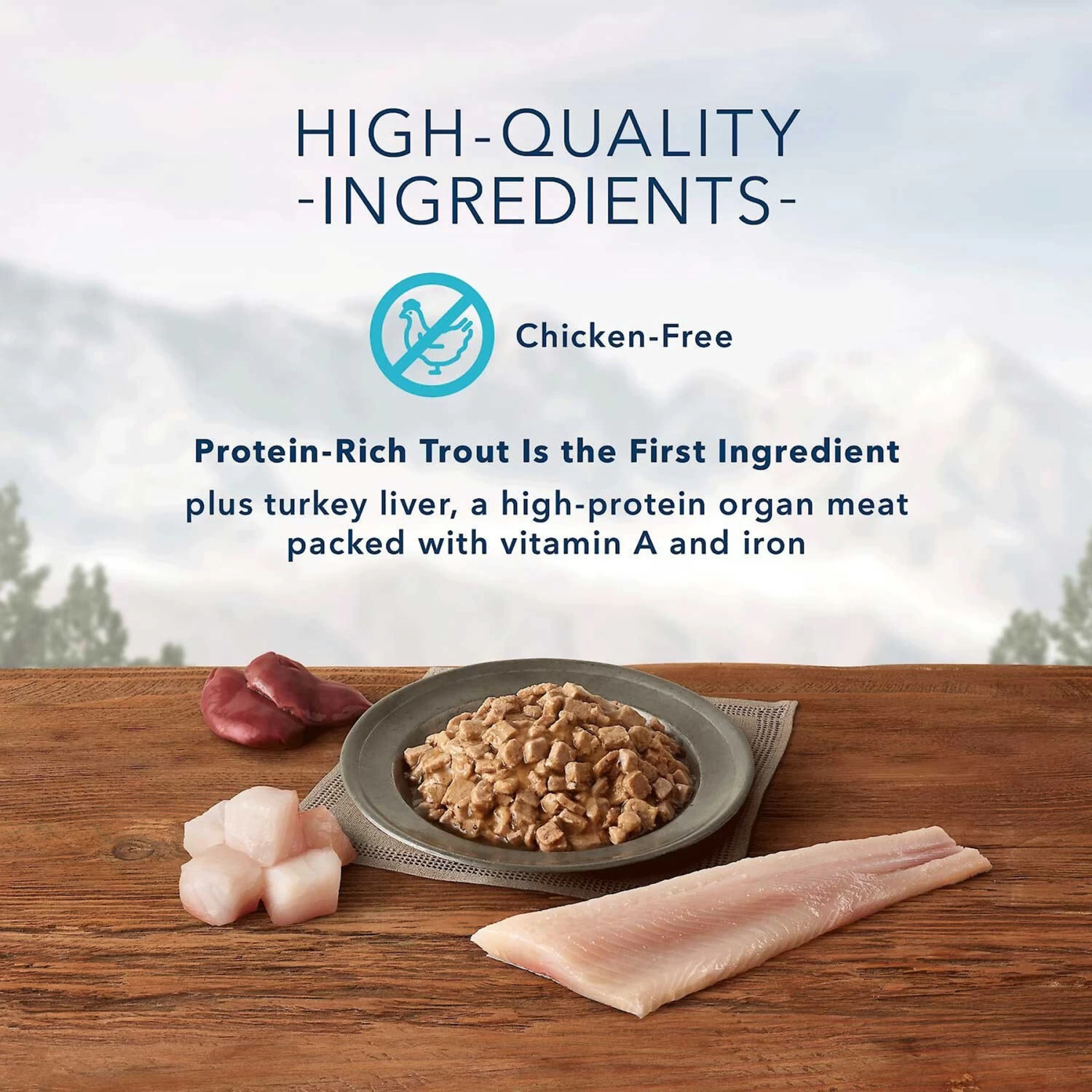 Blue Buffalo Wilderness Rocky Mountain Recipe Flaked Red Meat Feast Adult Grain-Free Canned Cat Food & Blue Buffalo Wilderness Rocky Mountain Recipe Flaked Trout Feast Adult Grain-Free Canned Cat Food - Image 7