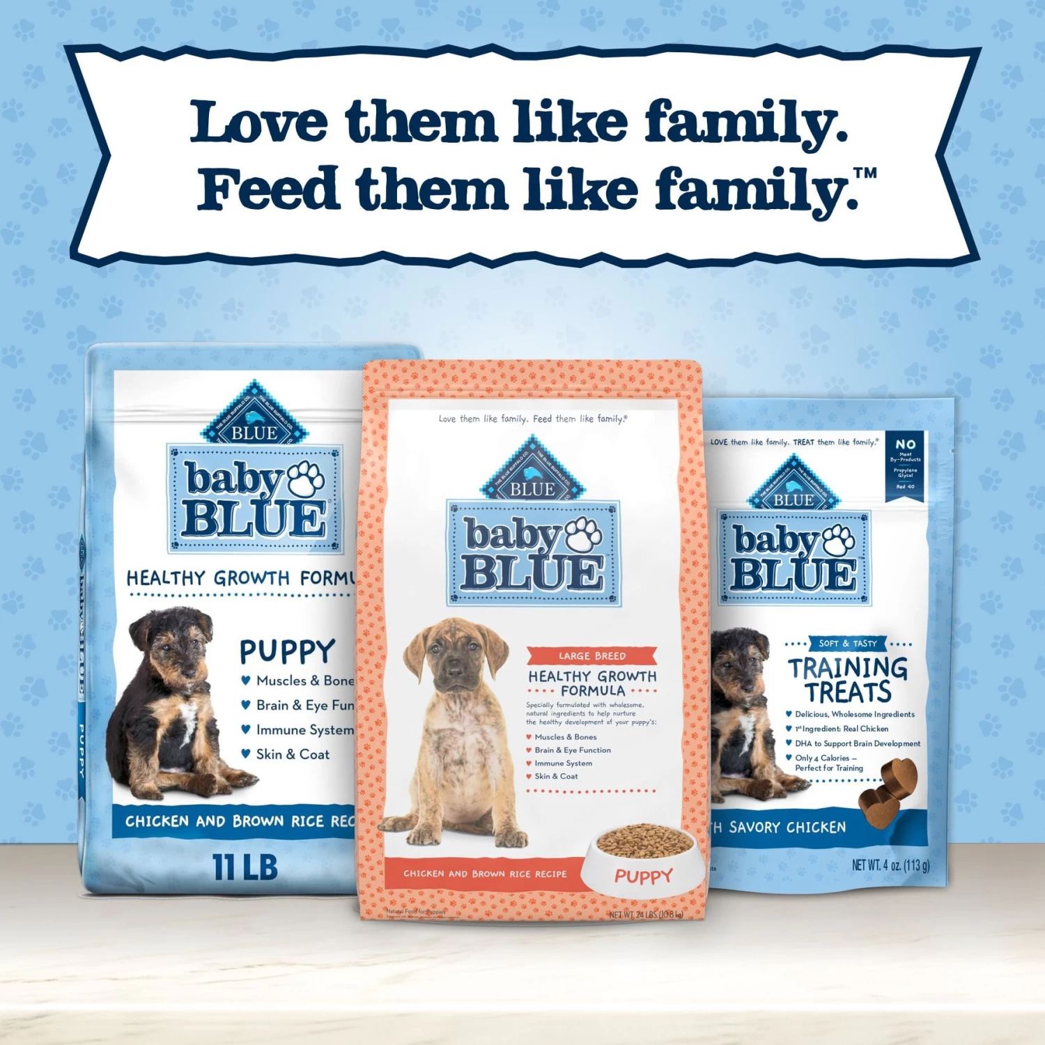 Blue Buffalo Baby Blue Large Breed Healthy Growth Formula Natural Chicken & Brown Rice Recipe Puppy Dry Food, 24-lb Bag - Image 9