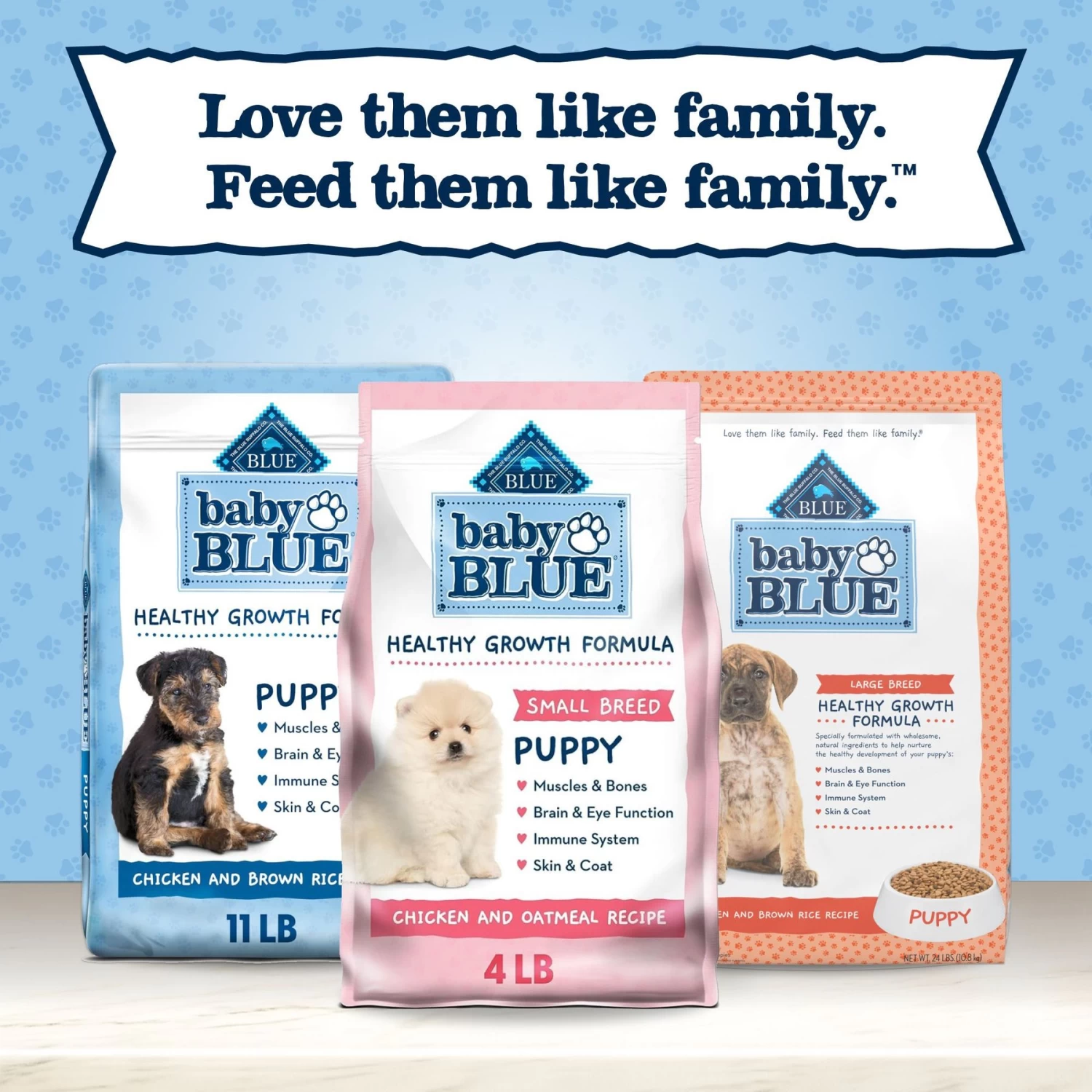 Blue Buffalo Baby Blue Small Breed Healthy Growth Formula Natural Chicken & Oatmeal Rice Recipe Puppy Dry Food, 4-lb Bag - Image 9