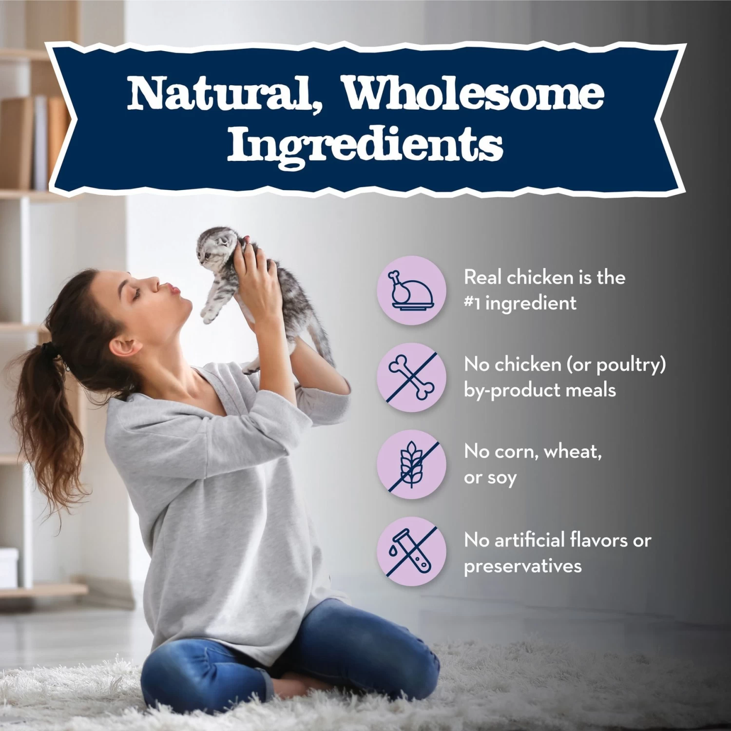 Blue Buffalo Baby Blue Healthy Growth Formula Natural Chicken & Brown Rice Recipe Kitten Dry Food - Image 6