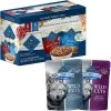 Blue Buffalo Delectables Chicken & Beef Dinner Variety Pack Grain-Free Wet Dog Food Topper, 3-oz Pouches, Case Of 12 & Blue Buffalo Wilderness Trail Toppers Wild Cuts Variety Pack Chunky Chicken & Beef Bites In Gravy Grain-Free Dog Food Topper, 3-oz, Pouch Of 12