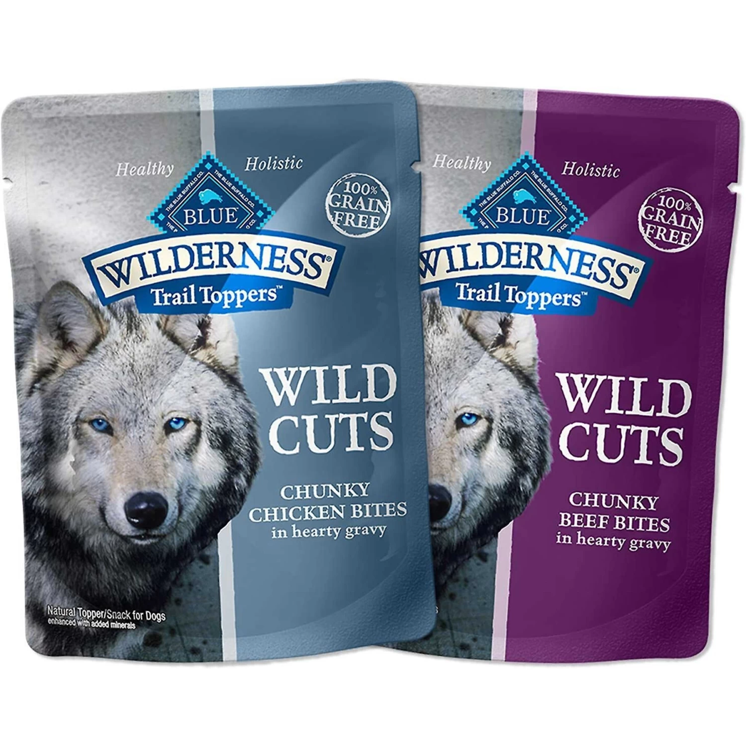 Blue Buffalo Delectables Chicken & Beef Dinner Variety Pack Grain-Free Wet Dog Food Topper, 3-oz Pouches, Case Of 12 & Blue Buffalo Wilderness Trail Toppers Wild Cuts Variety Pack Chunky Chicken & Beef Bites In Gravy Grain-Free Dog Food Topper, 3-oz, Pouch Of 12 - Image 7