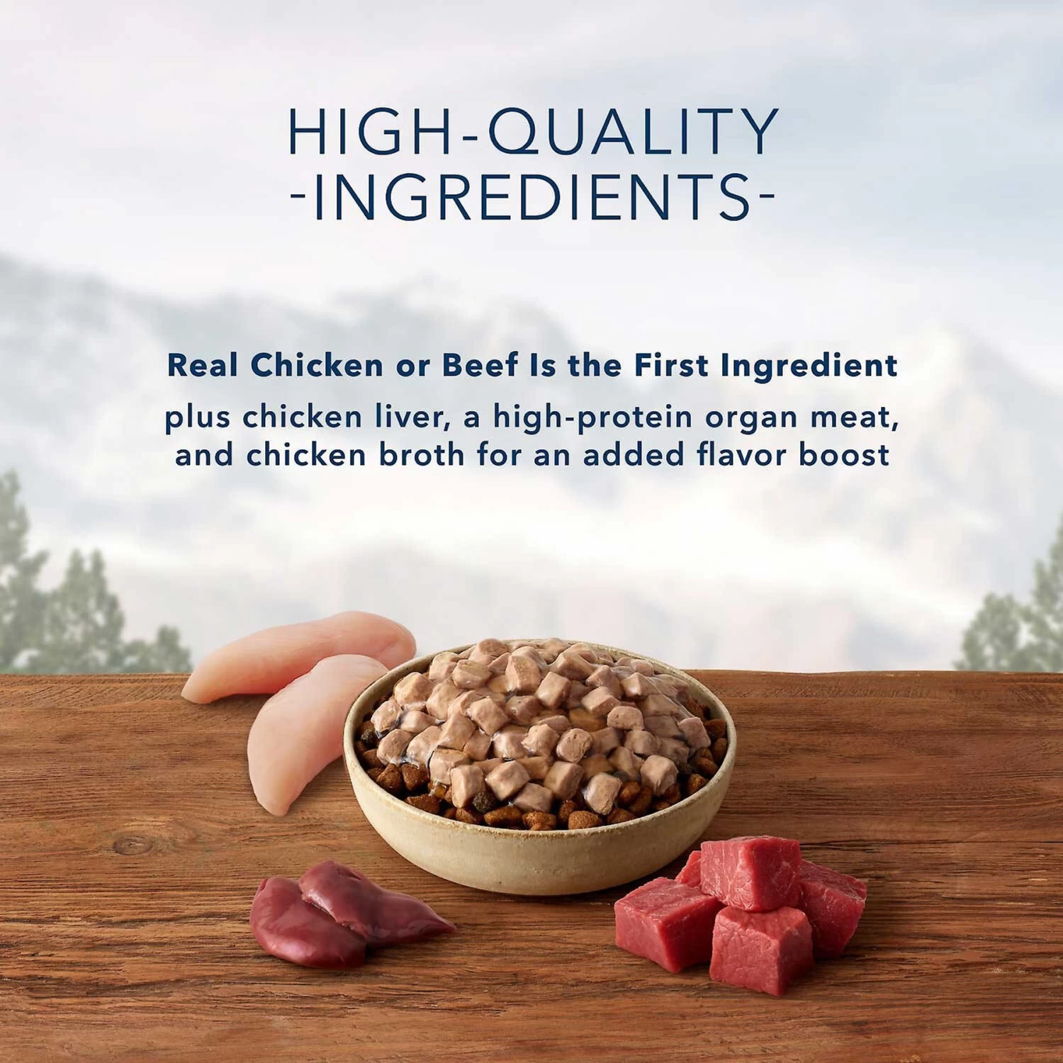 Blue Buffalo Delectables Chicken & Beef Dinner Variety Pack Grain-Free Wet Dog Food Topper, 3-oz Pouches, Case Of 12 & Blue Buffalo Wilderness Trail Toppers Wild Cuts Variety Pack Chunky Chicken & Beef Bites In Gravy Grain-Free Dog Food Topper, 3-oz, Pouch Of 12 - Image 8