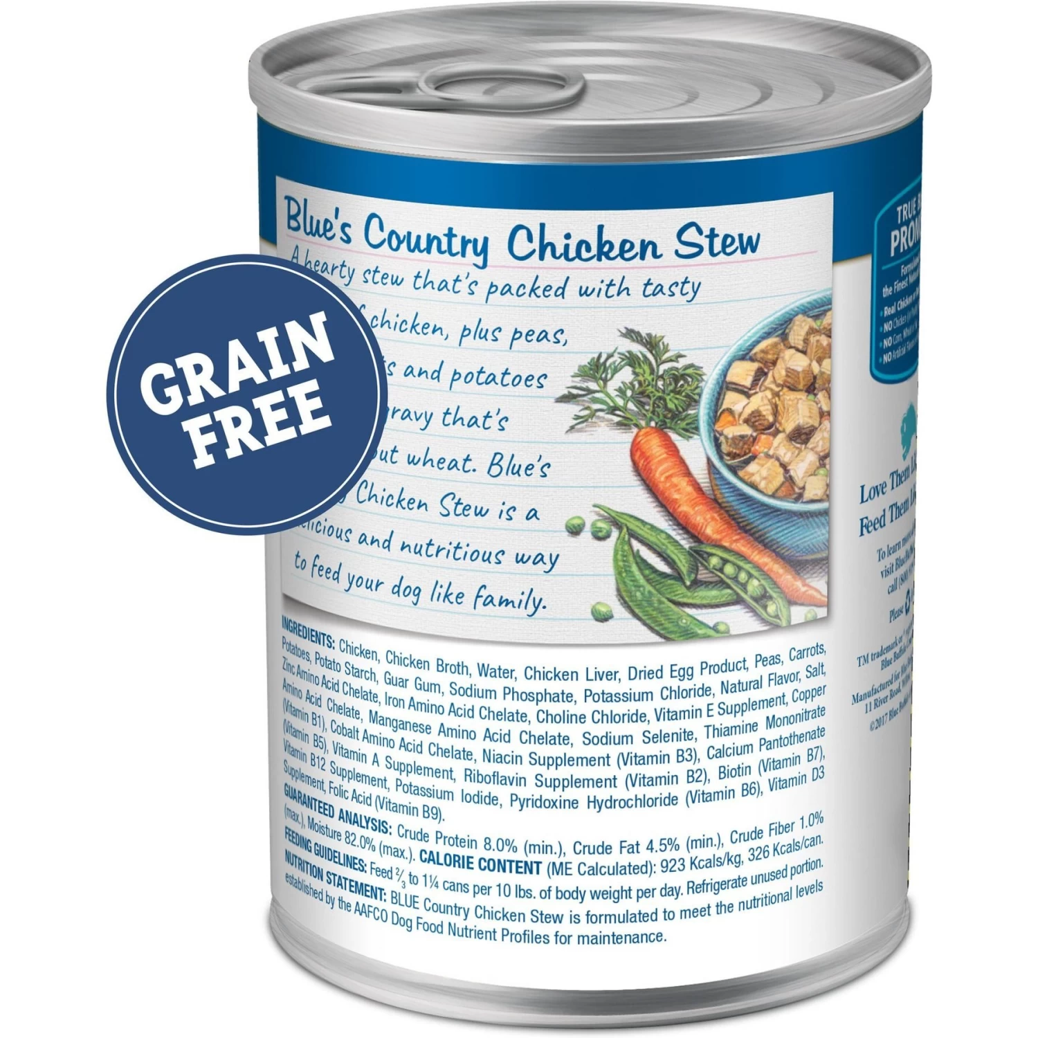 Blue Buffalo Blue's Country Chicken Stew Grain-Free Canned Dog Food - Image 2