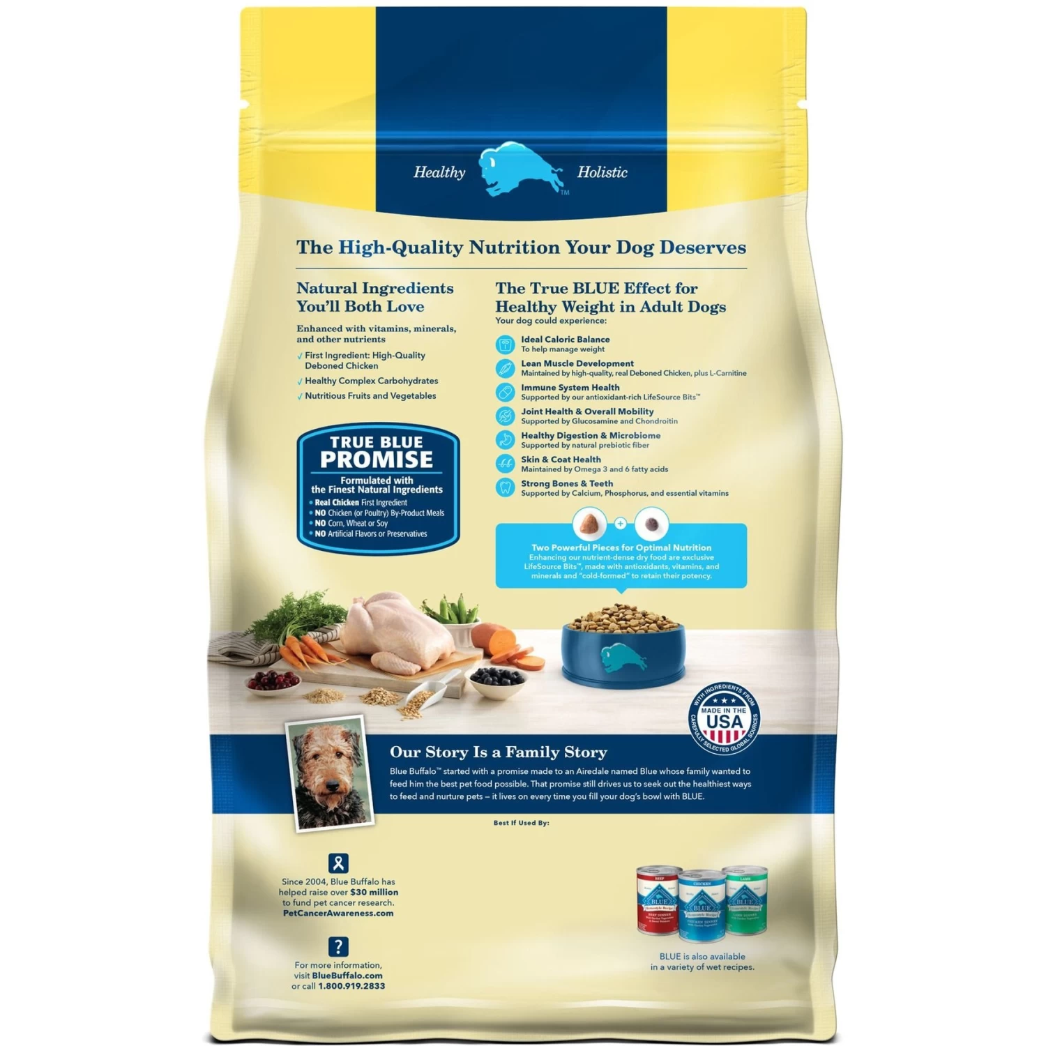 Blue Buffalo Life Protection Formula Healthy Weight Adult Chicken & Brown Rice Recipe Dry Dog Food - Image 2