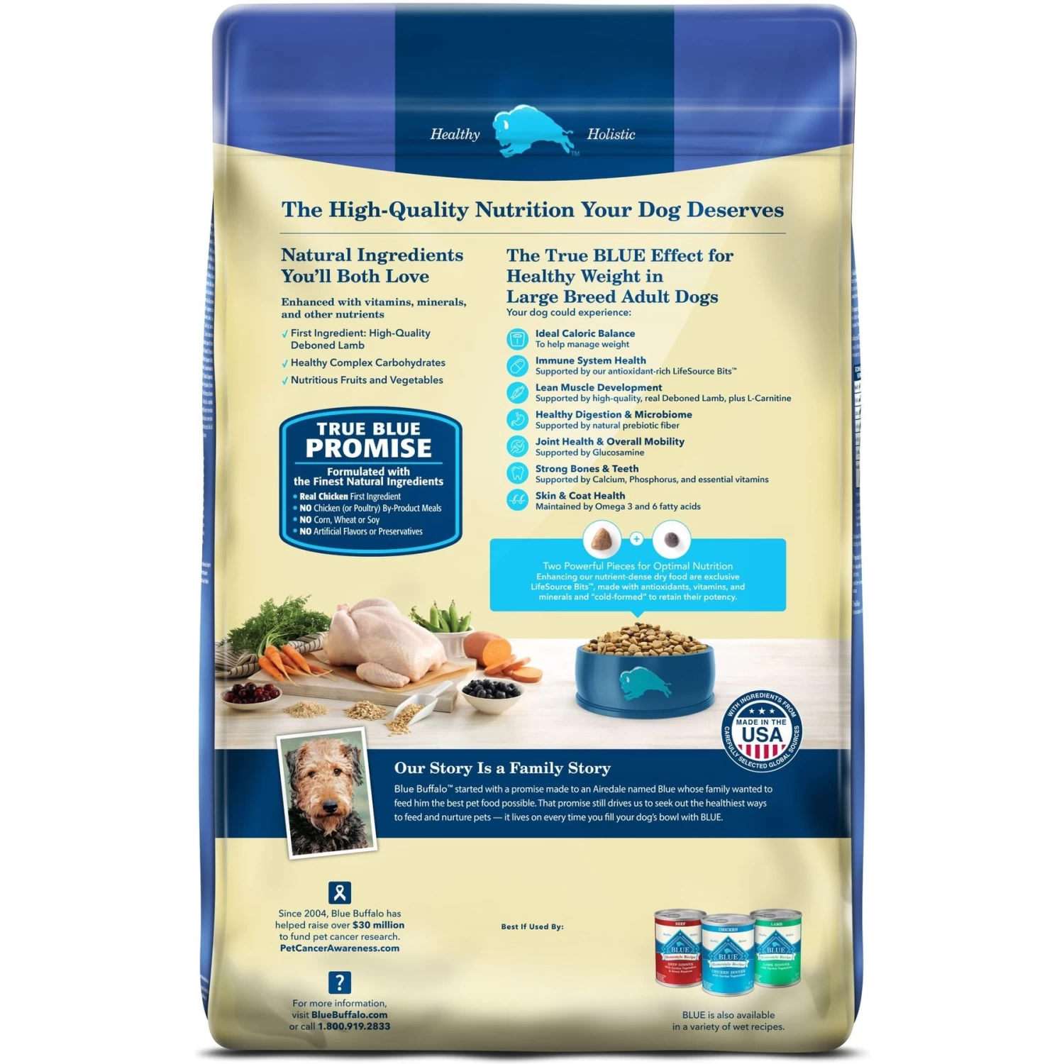 Blue Buffalo Life Protection Formula Large Breed Healthy Weight Adult Chicken & Brown Rice Recipe Dry Dog Food - Image 2