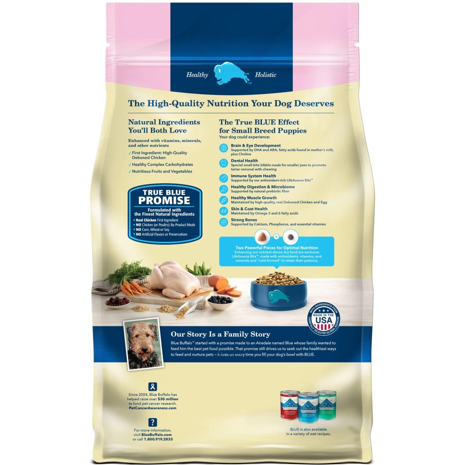 Blue Buffalo Life Protection Formula Small Breed Puppy Chicken & Oatmeal Recipe Dry Dog Food - Image 2