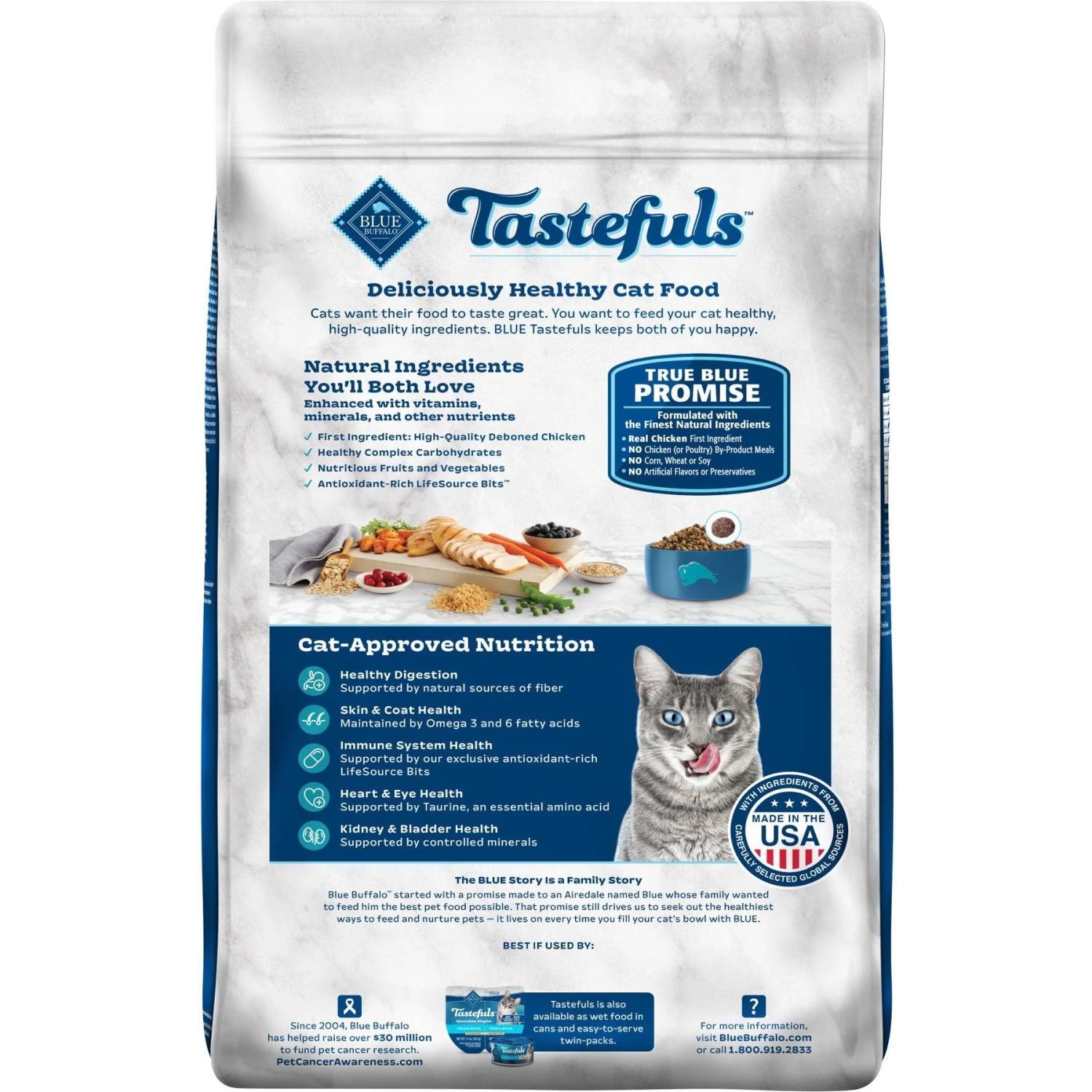Blue Buffalo Tastefuls Chicken Indoor Natural Adult Dry Cat Food - Image 2