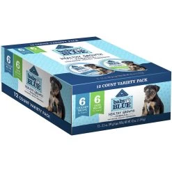 Blue Buffalo Baby Blue Natural Chicken, Lamb & Vegetable Recipe Variety Pack Puppy Wet Food, 3.5-oz Cans, Case Of 12