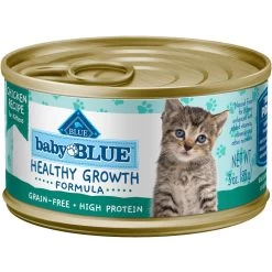 Blue Buffalo Baby Blue Healthy Growth Formula Grain-Free High Protein Chicken Recipe Kitten Wet Food, 3-oz Cans, Case Of 24