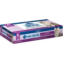 Blue Buffalo Baby Blue Healthy Growth Formula Natural Multi-Pack Chicken Recipe Kitten Wet Food, 3-oz Cans, 6 Count