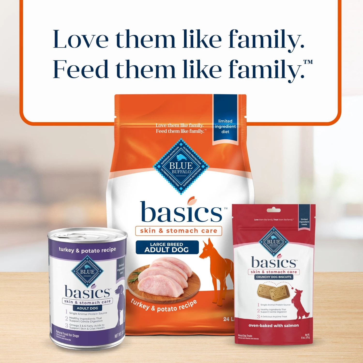 Blue Buffalo Basics Skin & Stomach Care Turkey & Potato Recipe Large Breed Adult Dry Dog Food - Image 9