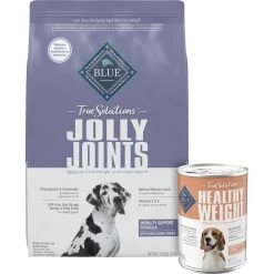 Blue Buffalo True Solutions Jolly Joints Mobility Support Formula Dry Dog Food & Blue Buffalo True Solutions Healthy Weight Natural Weight Control Chicken Adult Wet Dog Food