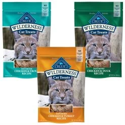 Blue Buffalo Wilderness Chicken & Turkey Grain-Free Cat Treats + 2 Items
