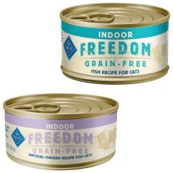 Blue Buffalo Freedom Indoor Adult Chicken Recipe Grain-Free Canned Cat Food & Blue Buffalo Freedom Indoor Adult Fish Recipe Grain-Free Canned Cat Food