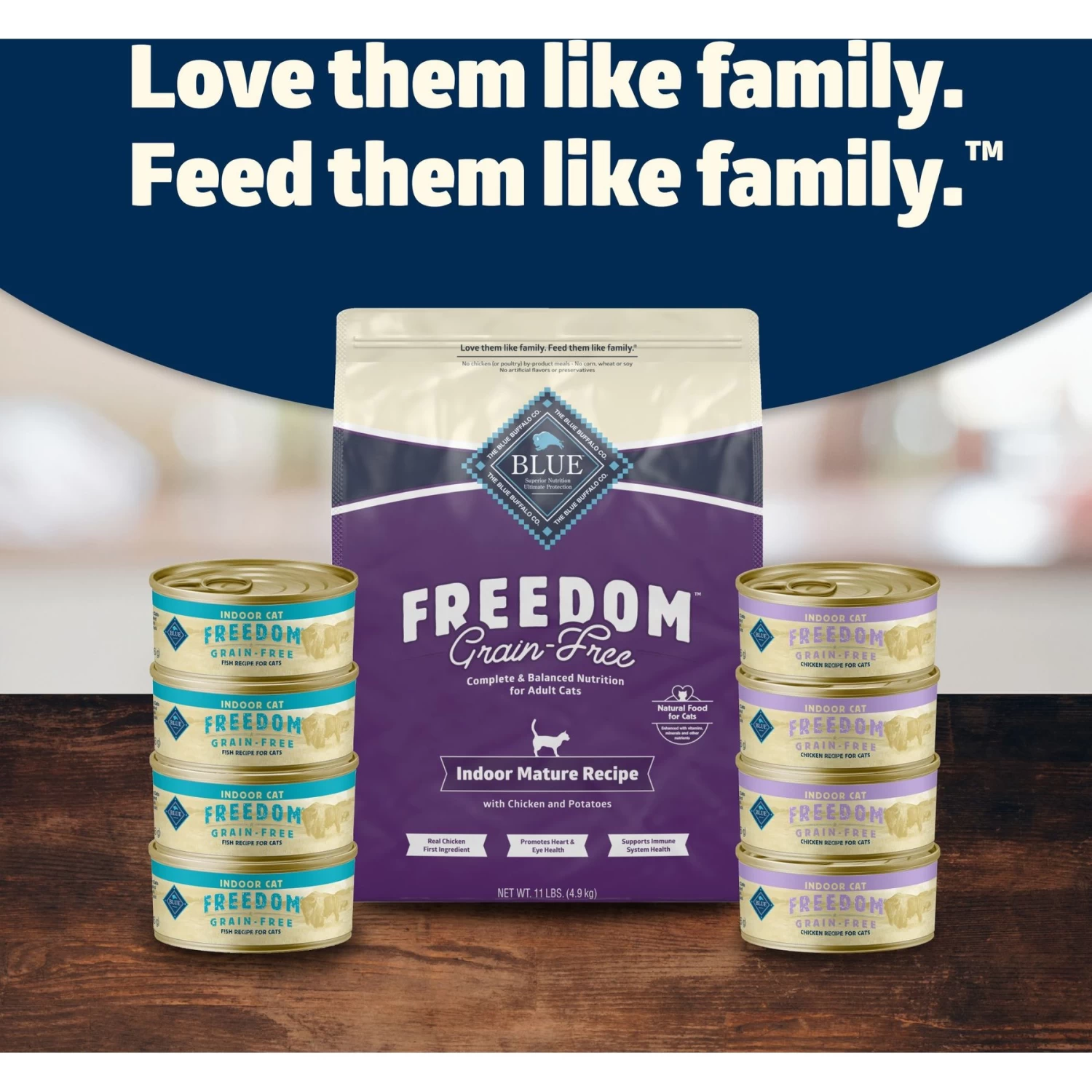 Blue Buffalo Freedom Indoor Mature Chicken Recipe Grain-Free Dry Cat Food - Image 8