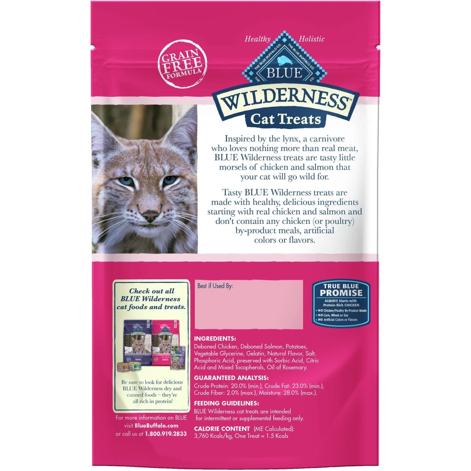 Blue Buffalo Wilderness Chicken & Salmon Grain-Free Cat Treats - Image 2