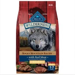 Blue Buffalo Wilderness Rocky Mountain Recipe Healthy Weight Adult High Protein Natural Red Meat & Grain Dry Dog Food, 28-lb Bag