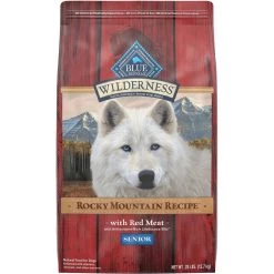 Blue Buffalo Wilderness Rocky Mountain Recipe Senior High Protein Natural Red Meat & Grain Dry Dog Food, 28-lb Bag