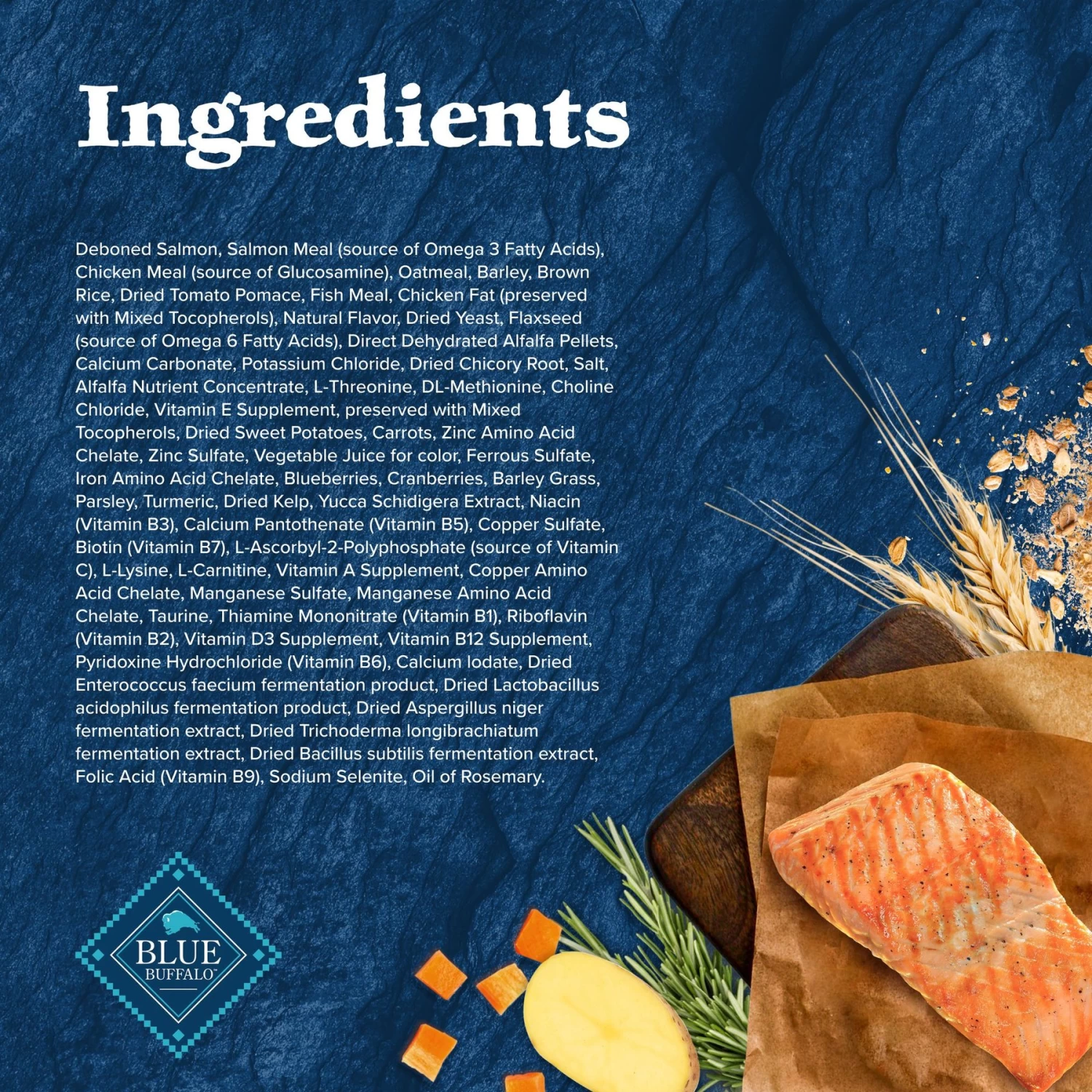 Blue Buffalo Wilderness Adult High Protein Natural Salmon & Wholesome Grains Dry Dog Food - Image 5
