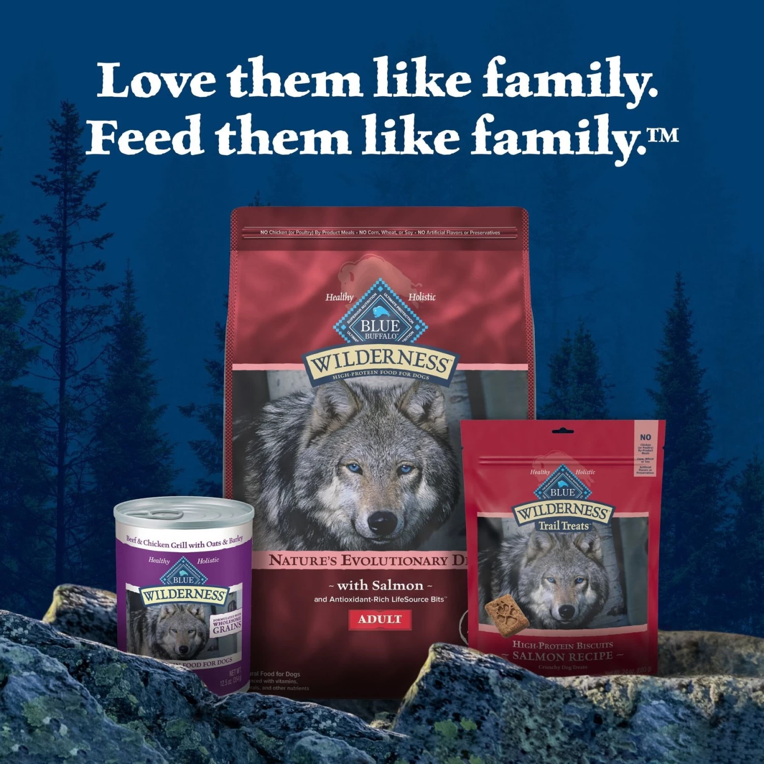 Blue Buffalo Wilderness Adult High Protein Natural Salmon & Wholesome Grains Dry Dog Food - Image 9