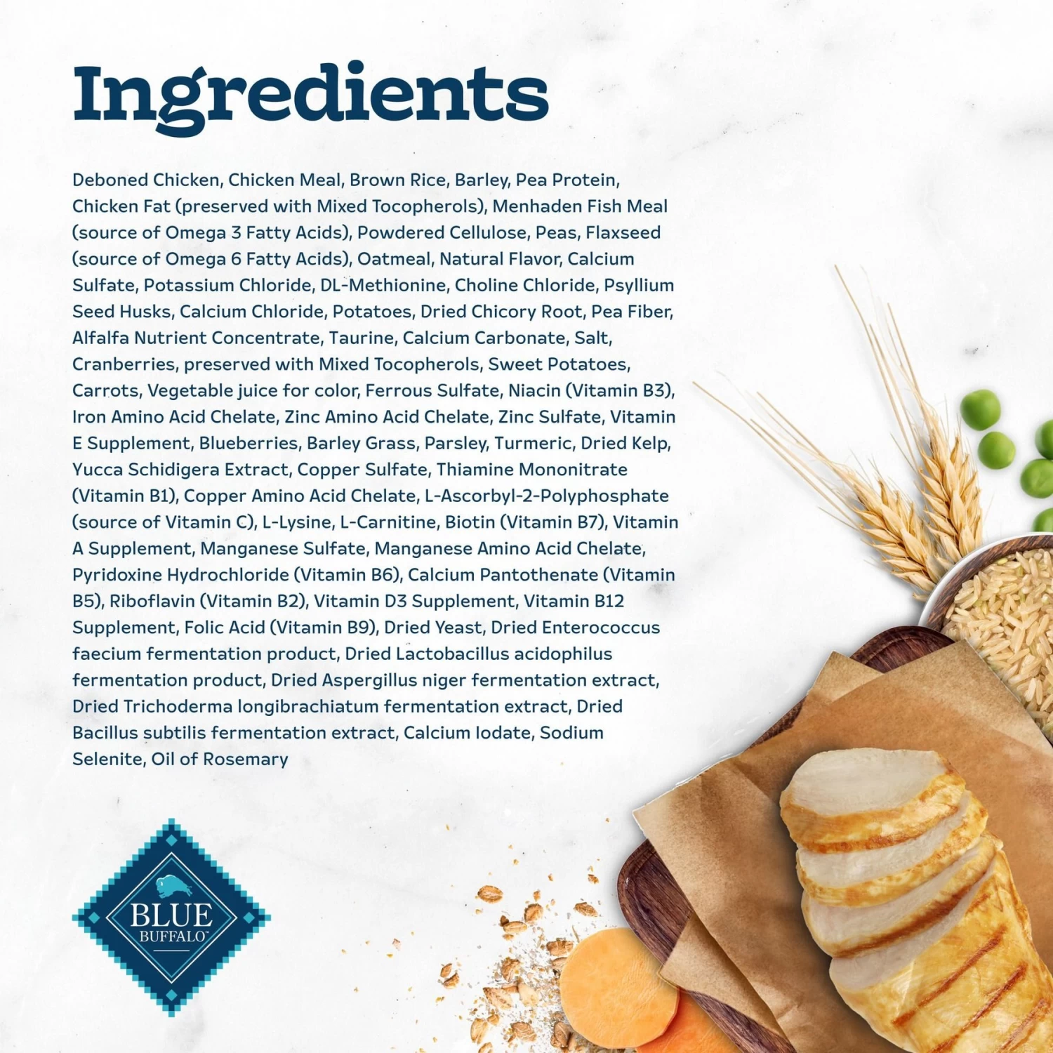 Blue Buffalo Tastefuls Hairball Control Natural Chicken & Brown Rice Recipe Adult Dry Cat Food - Image 5