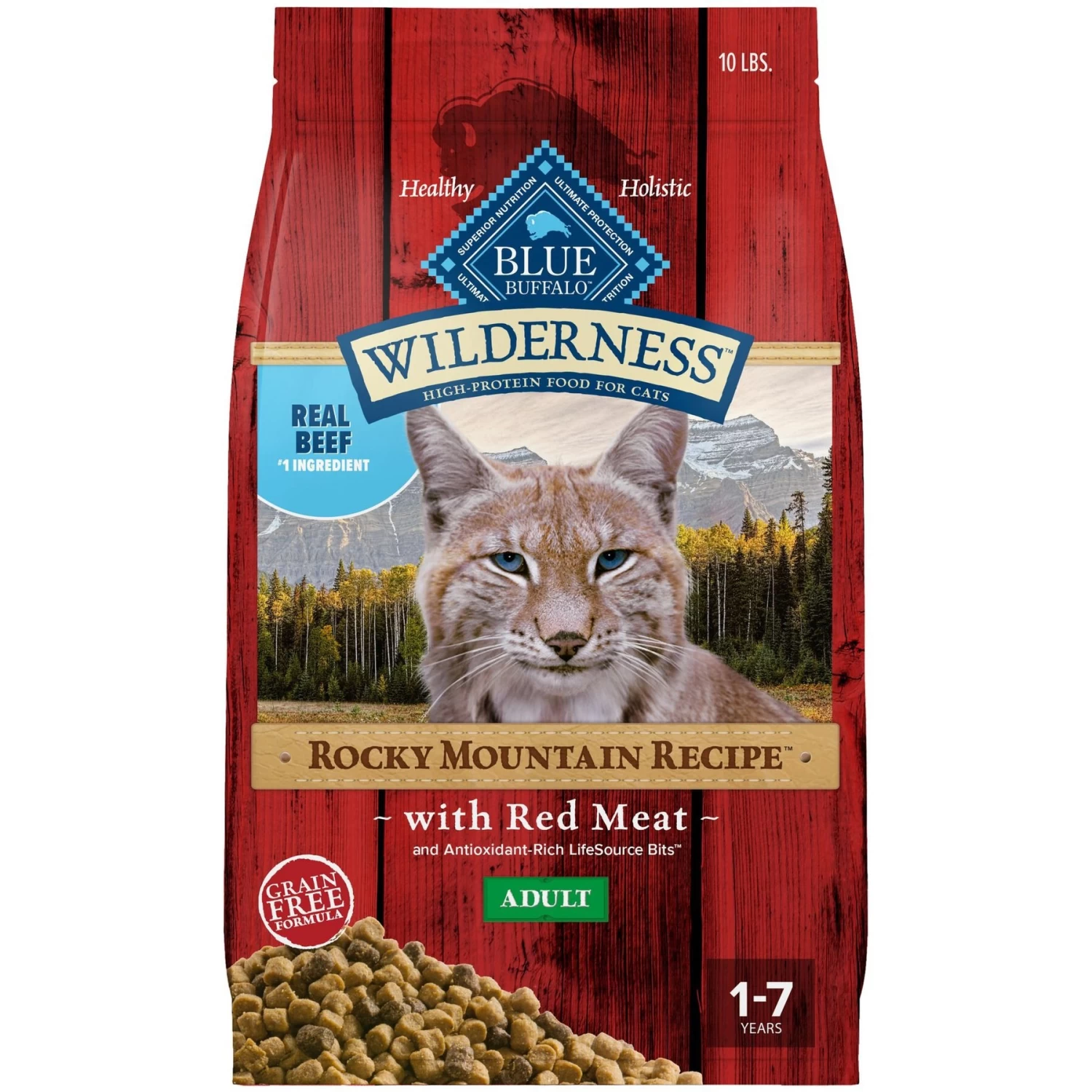 Blue Buffalo Wilderness Rocky Mountain Recipe With Red Meat Adult Grain-Free Dry Cat Food