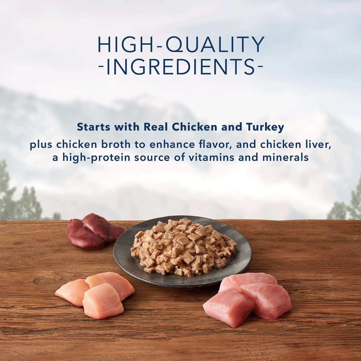 Blue Buffalo Wilderness Wild Delights Flaked Chicken & Turkey Grain-Free Canned Cat Food - Image 4