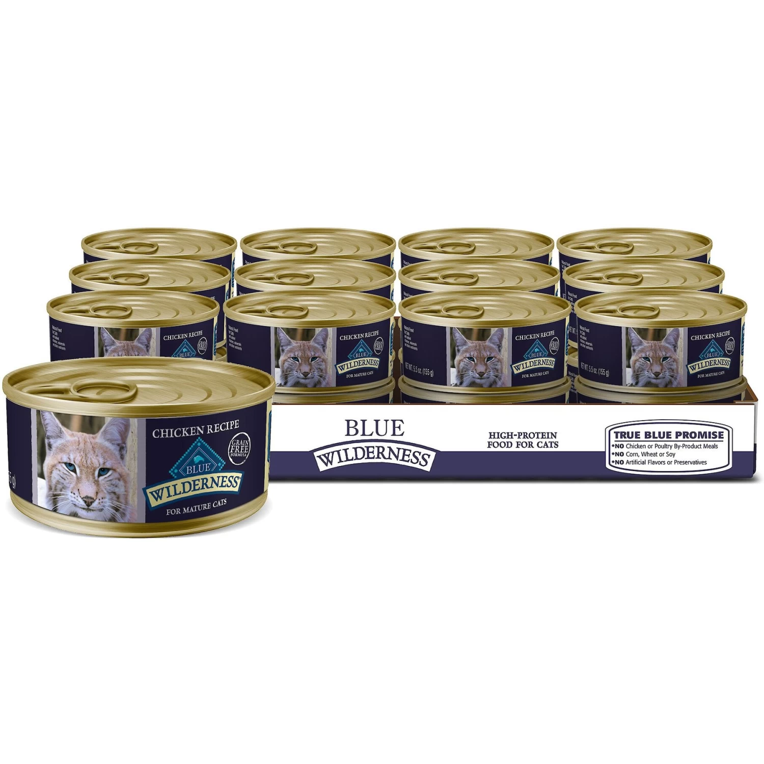 Blue Buffalo Wilderness Mature Chicken Recipe Grain-Free Canned Cat Food