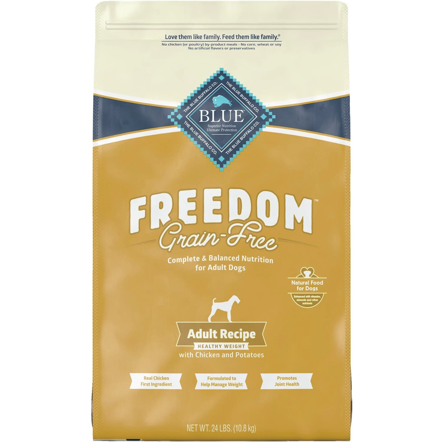 Blue Buffalo Freedom Adult Healthy Weight Chicken Recipe Grain-Free Dry Dog Food