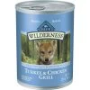 Blue Buffalo Wilderness Turkey & Chicken Grill Grain-Free Puppy Canned Dog Food