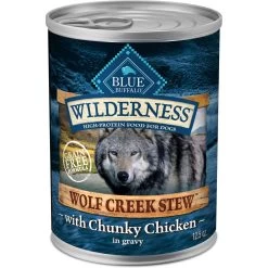 Blue Buffalo Wilderness Wolf Creek Stew Chunky Chicken Stew Grain-Free Adult Canned Dog Food