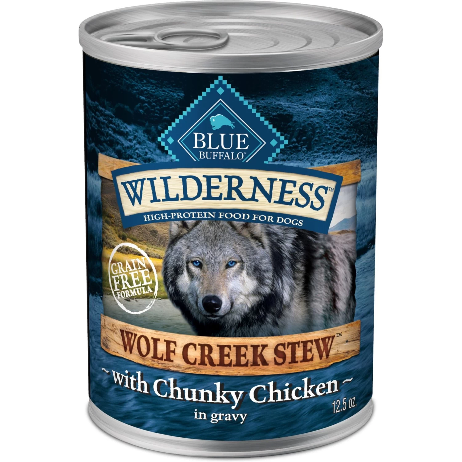 Blue Buffalo Wilderness Wolf Creek Stew Chunky Chicken Stew Grain-Free Adult Canned Dog Food