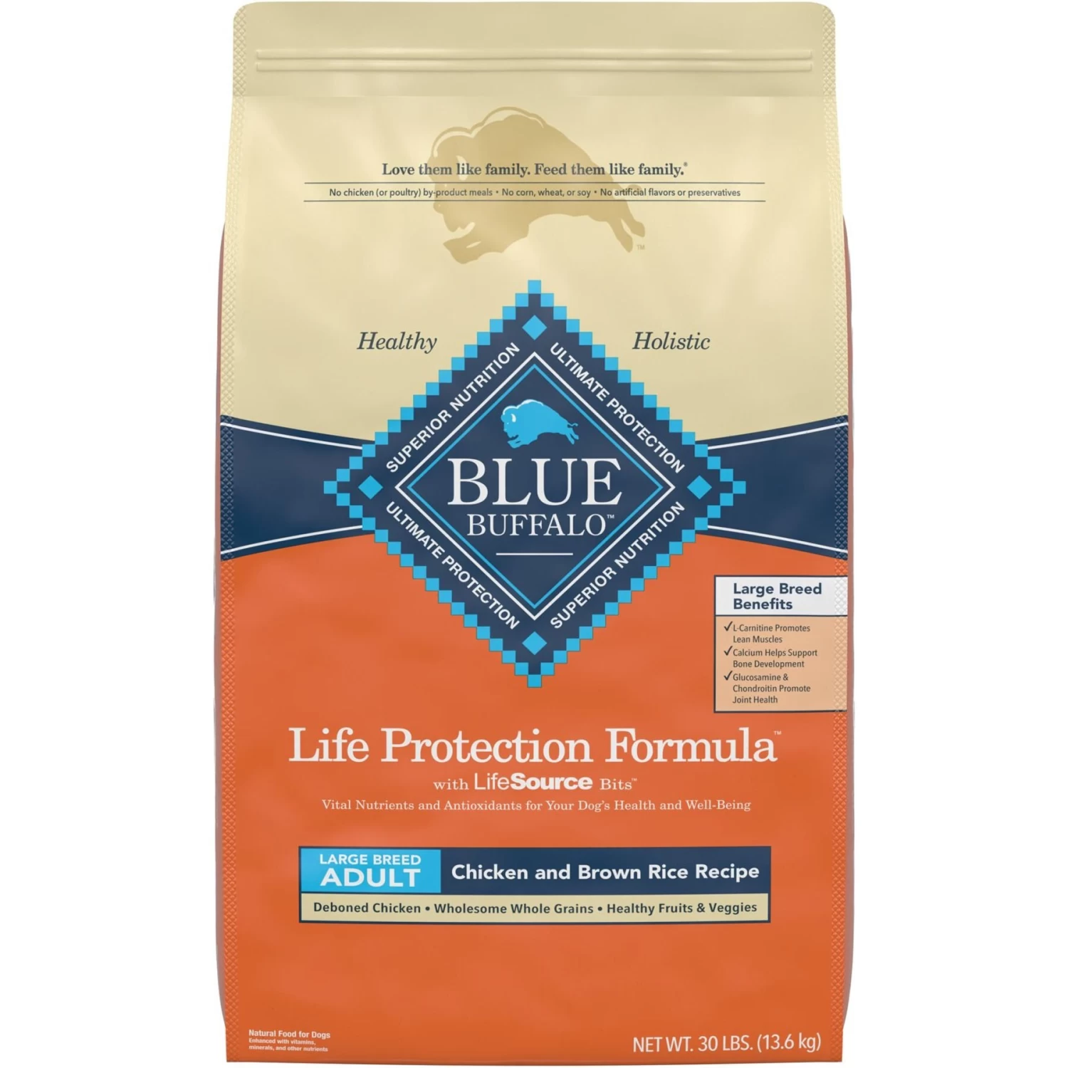 Blue Buffalo Wilderness Beef & Salmon Variety Pack Wet Dog Food & Blue Buffalo Life Protection Formula Large Breed Adult Chicken & Brown Rice Recipe Dry Dog Food - Image 6