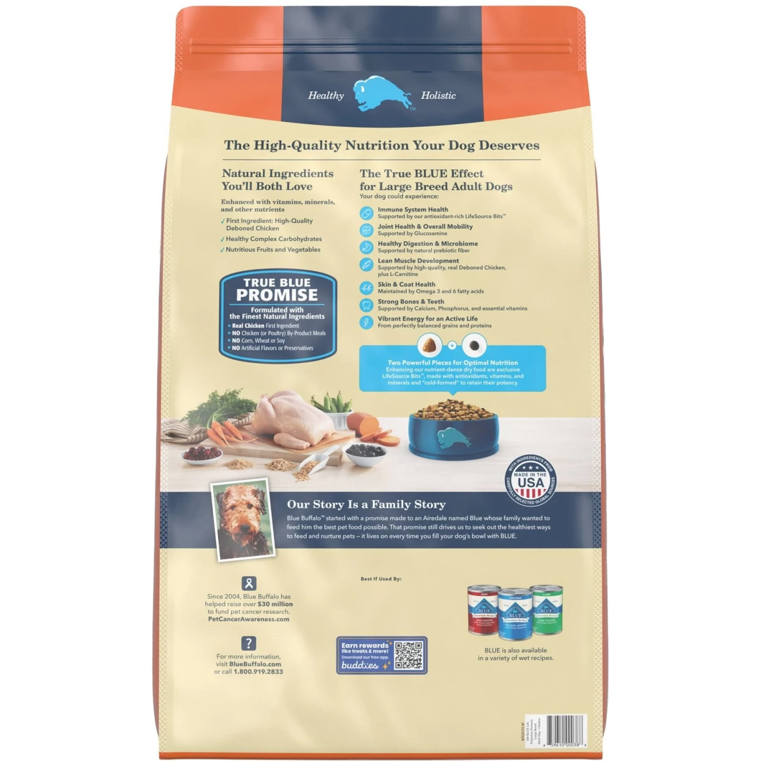 Blue Buffalo Wilderness Beef & Salmon Variety Pack Wet Dog Food & Blue Buffalo Life Protection Formula Large Breed Adult Chicken & Brown Rice Recipe Dry Dog Food - Image 7