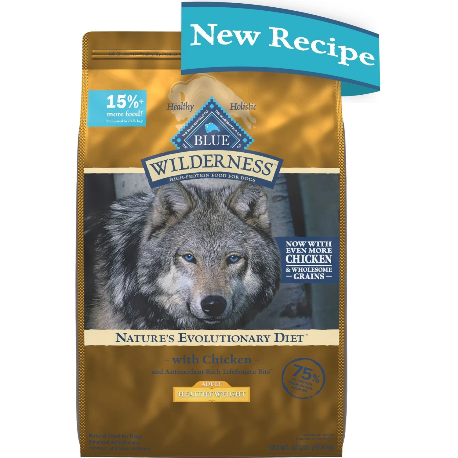 Blue Buffalo Wilderness Healthy Weight Adult High Protein Natural Chicken & Wholesome Grains Dry Dog Food & Blue Buffalo Wilderness Trail Treats Grain-Free Duck Biscuits Dog Treats - Image 2